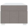 vidaXL Cadre de lit avec matelas Taupe 120 x 190 cm tissu