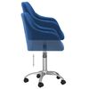 vidaXL Chaise pivotante &agrave; manger Bleu Tissu