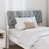 vidaXL T&ecirc;te de lit capitonn&eacute;e Gris clair 90 cm Pin massif
