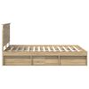 vidaXL Cadre de lit Sonoma 140 x 200 cm Bois de pin massif