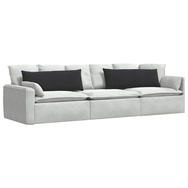 vidaXL Coussins de canap&eacute; 2 pcs Noir 120 x 40 cm