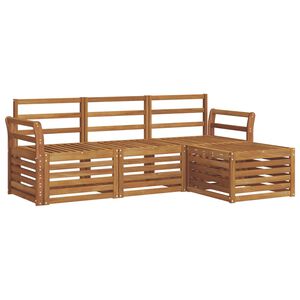 vidaXL Ensemble de canap&eacute;s d'ext&eacute;rieur 4 pc Naturel