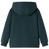 Sweatshirt &agrave; capuche pour enfants vert fonc&eacute; 140