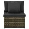 vidaXL Salon de jardin 8 pcs avec coussins r&eacute;sine tress&eacute;e gris