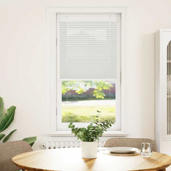 vidaXL Store pliss&eacute; gris clair 55x100 cm largeur du tissu 54,4 cm