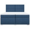 vidaXL Sommier &agrave; lattes de lit avec matelas Bleu 200x200 cm Tissu
