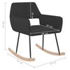 vidaXL Chaise &agrave; bascule Noir Tissu