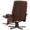 vidaXL Fauteuil inclinable avec repose-pied marron similicuir