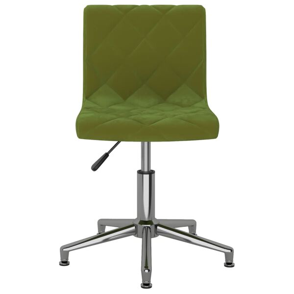 vidaXL Chaises pivotantes &agrave; manger lot de 2 vert clair velours