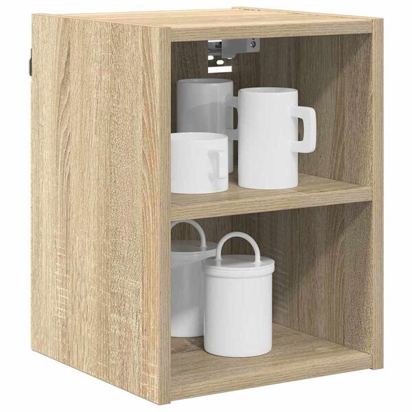 vidaXL Armoire suspendue avec stockage Ch&ecirc;ne Sonoma 30 x 29,5 x 40 cm