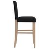 vidaXL Chaises de bar lot de 2 bois massif d'h&eacute;v&eacute;a et tissu