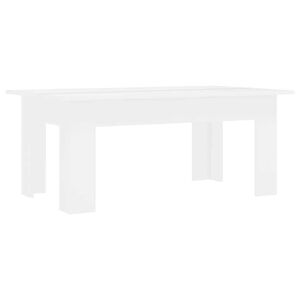 vidaXL Table basse Blanc 100x60x42 cm Bois d'ing&eacute;nierie