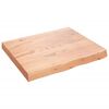 vidaXL Comptoir de salle de bain marron 60x50x(2-6) cm bois trait&eacute;