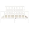 vidaXL Cadre de lit sans matelas blanc 160x200 cm bois de pin massif
