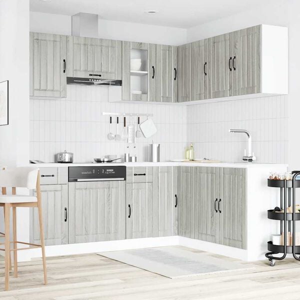 vidaXL Ensemble d'armoires de cuisine 11 pcs Kalmar bois d'ing&eacute;nierie