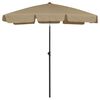 vidaXL Parasol de plage taupe 180x120 cm