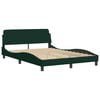 vidaXL Lit avec matelas Dover vert fonc&eacute; 140x200 cm velours