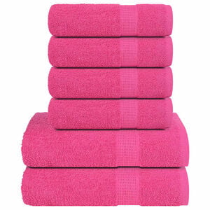 vidaXL Ensemble de serviettes FROGN 6 pcs rose 360 g/m&sup2;
