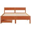 vidaXL Cadre de lit sans matelas cire marron 140x200cm bois pin massif