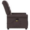 vidaXL Fauteuil de massage inclinable &eacute;lectrique Marron fonc&eacute; Tissu