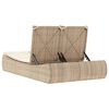 vidaXL Chaise longue double avec coussins beige r&eacute;sine tress&eacute;e