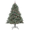 vidaXL Sapin de No&euml;l artificiel Vert 240 cm PVC, plastique et acier