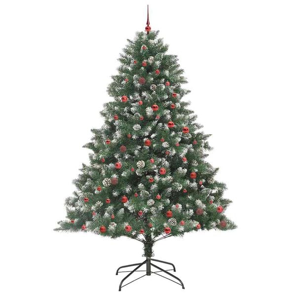 vidaXL Sapin de No&euml;l artificiel Vert 240 cm PVC, plastique et acier