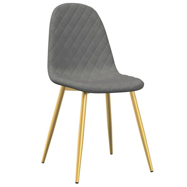 vidaXL Chaises &agrave; manger lot de 6 gris clair velours