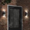 vidaXL Appliques murales d'ext&eacute;rieur 2 pcs noir acier inoxydable