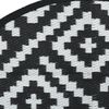 vidaXL Tapis d'ext&eacute;rieur ARAKIL blanc et noir &Oslash;160 cm PP