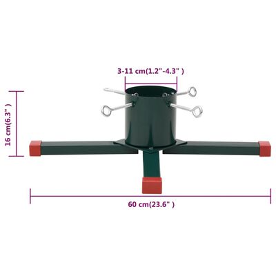 vidaXL Support pour sapin de Noël 60x60x16 cm