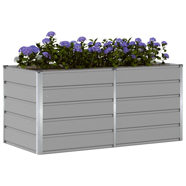 vidaXL Jardini&egrave;re Gris clair 160 x 80 x 75 cm Acier