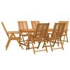vidaXL Ensemble de salle &agrave; manger pour jardin 7 pcs Marron