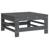 vidaXL Repose-pied de jardin gris bois de pin massif