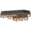 vidaXL Ensemble de canap&eacute;s d'ext&eacute;rieur 9 pc Naturel et Anthracite