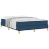 vidaXL Lit &agrave; ressorts avec matelas Bleu 140 x 200 cm tissu