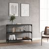 vidaXL Biblioth&egrave;que Noir 100x33x70,5 cm Bois d'ing&eacute;nierie et acier