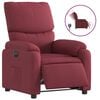 vidaXL Fauteuil inclinable &eacute;lectrique Rouge bordeaux Tissu