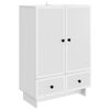 vidaXL Buffet Blanc 66 x 34,5 x 95 cm Bois d&rsquo;ing&eacute;nierie