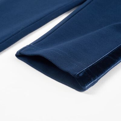 Pantalons pour enfants avec bordures noires bleu marine 116