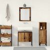 vidaXL Ensemble de mobilier de salle de bain avec porte 2 pcs Marron
