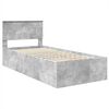 vidaXL Cadre de lit Gris b&eacute;ton 75 x 190 cm Bois d'ing&eacute;nierie
