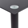 vidaXL Ensemble de mobilier 5 pcs Similicuir et acier Verre Noir
