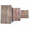 vidaXL Ensemble de tables gigognes 3 pcs bois d'acajou massif