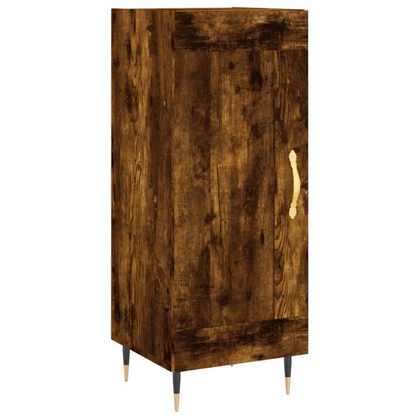 vidaXL Buffet Ch&ecirc;ne fum&eacute; 34,5x34x90 cm Bois d'ing&eacute;nierie