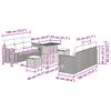 vidaXL Ensemble de canap&eacute; de jardin 9 pcs Gris polyrotin