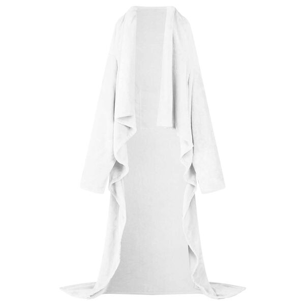 vidaXL Sweat &agrave; capuche couverture Blanc Flanelle