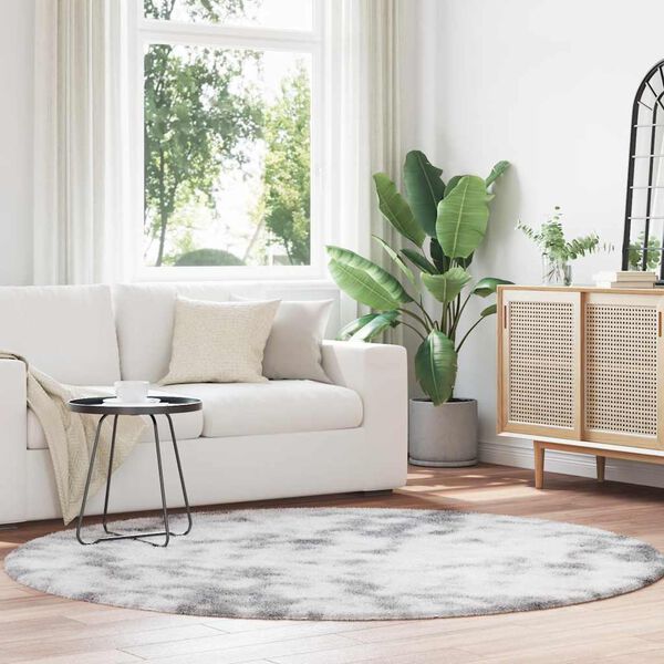 vidaXL Tapis shaggy &agrave; poils longs NAVARRA gris argent&eacute; 200x200 cm