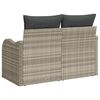 vidaXL Canap&eacute; de jardin Gris clair 121 x 62 x 69cm polyrotin