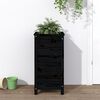 vidaXL Jardini&egrave;re noir 40x40x78 cm bois massif de pin